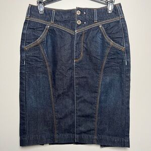 Rifle Jeans Dark Denim Mini Skirt Y2K